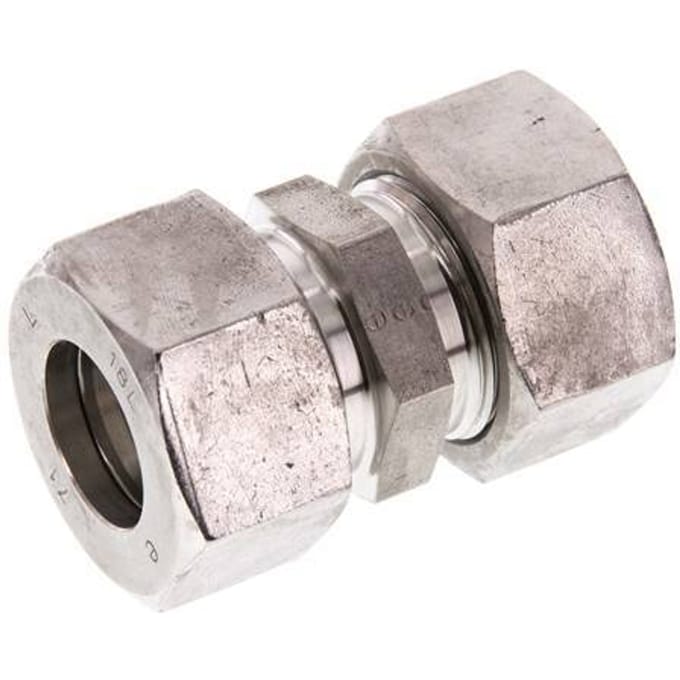 18L RVS Rechte Knelfitting 315 Bar DIN 2353 - FL2S-O-ST-18-L