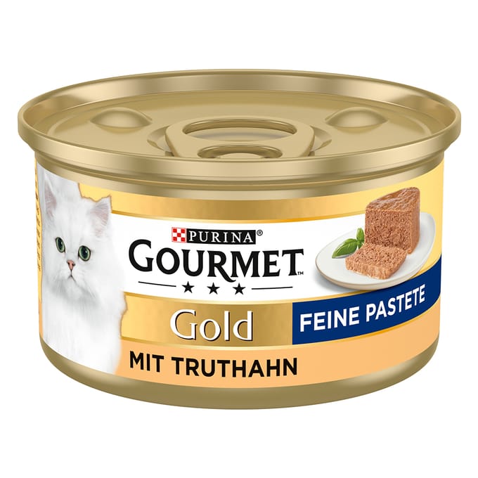 12x85g Gold Paté Kalkoen Gourmet Kattenvoer