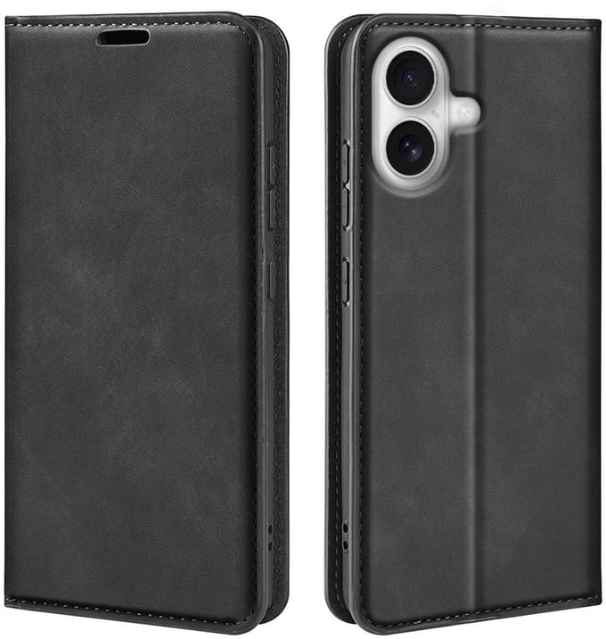 MobyDefend Hoesje - Geschikt voor iPhone 17 - Luxe Wallet Bookcase (Magnetische Sluiting) - Zwart