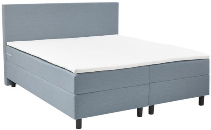 Nessa® - 160x210 Boxspring Rolene Blauw - Complete Boxspring - Inclusief Topper
