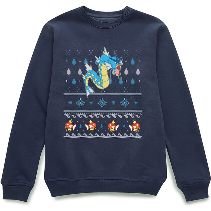 Pokemon Gyarados Christmas Jumper - Navy - M