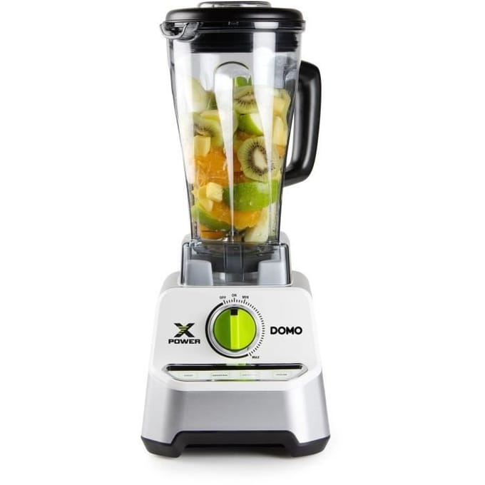 DOMO DO747BL Power Blender - Xpower - Smoothie Maker met Tritan Kan - 2L - 1500W