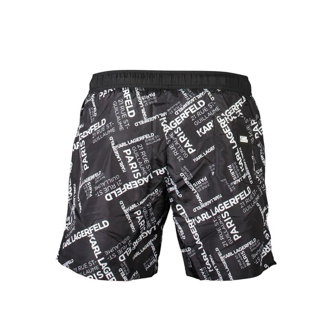 Karl Lagerfeld Zwarte Polyester Heren Zwem Boxer