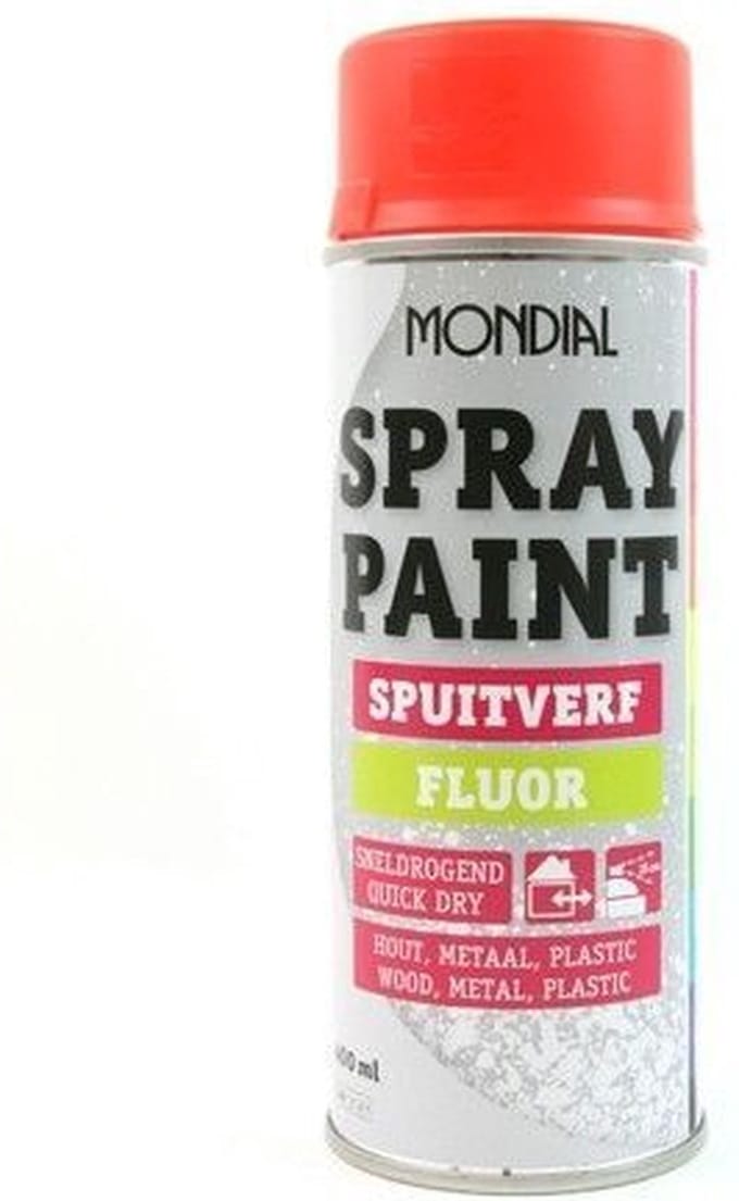 Fluor oranje Spuitbus 400 ml