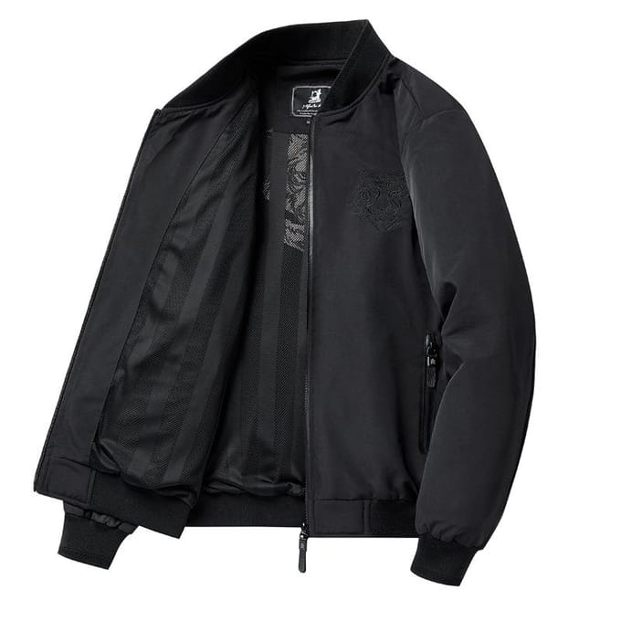 Veste Nouvelle Printemps et Automne Ample Grande Taille Tendance Veste de Baseball 4XL black