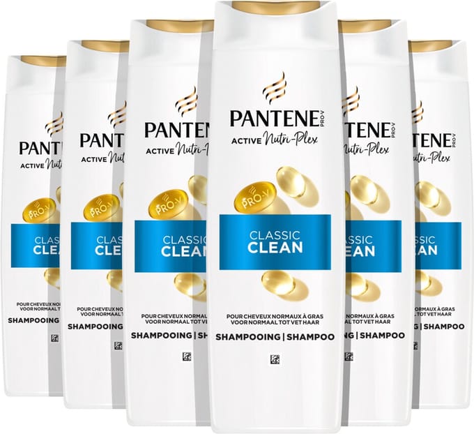 Pantene - Shampoo Classic Clean - 6 x 400 ml - Voordeelverpakking