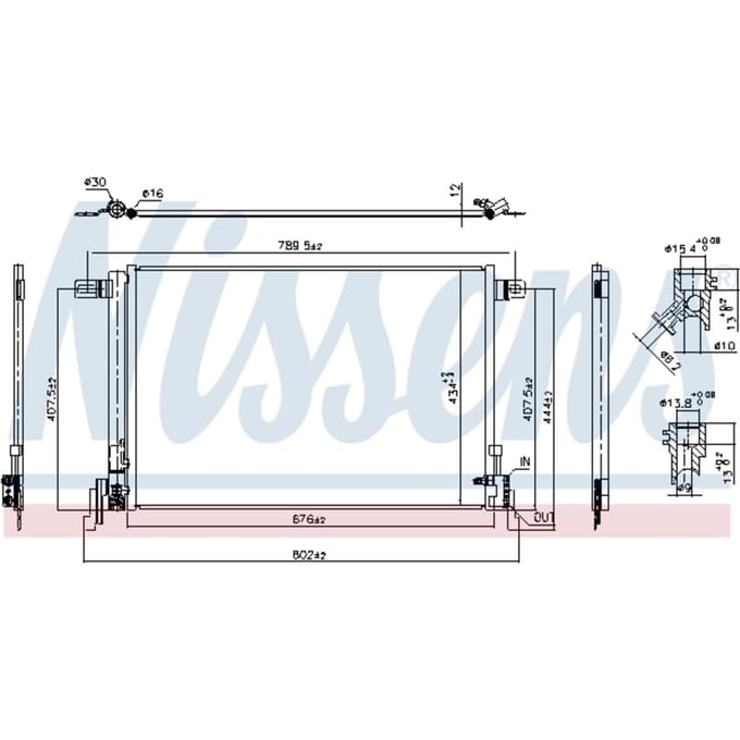 Condensator, airconditioning NISSENS 941209