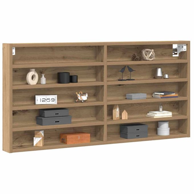 vidaXL - Display - Kast - Muurmontage - Artisan - Eiken - 100 - x - 8,5 - x - 50 - cm