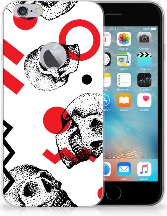 Silicone Back Case Apple iPhone 6 Plus | 6s Plus Skull Red