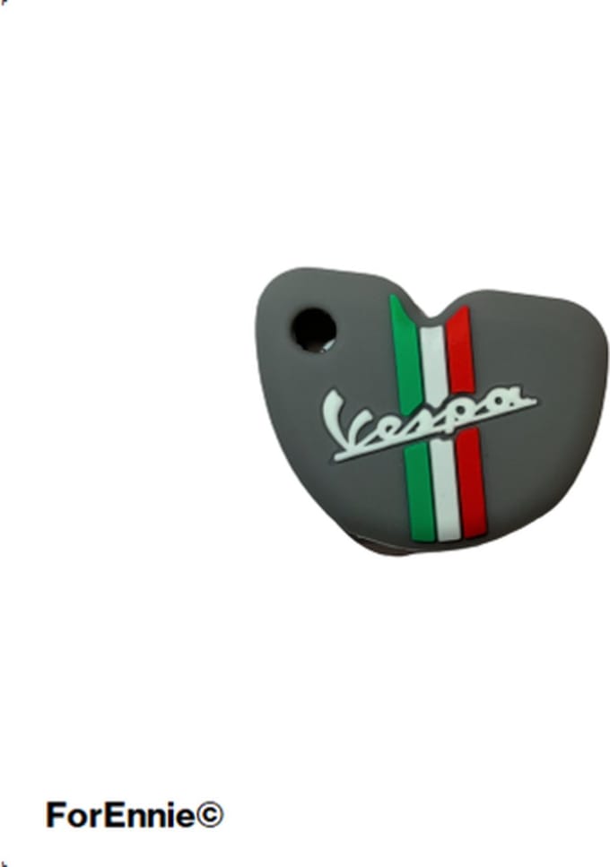 Vespa | sleutelhoesje | grijs | Italiaanse vlag