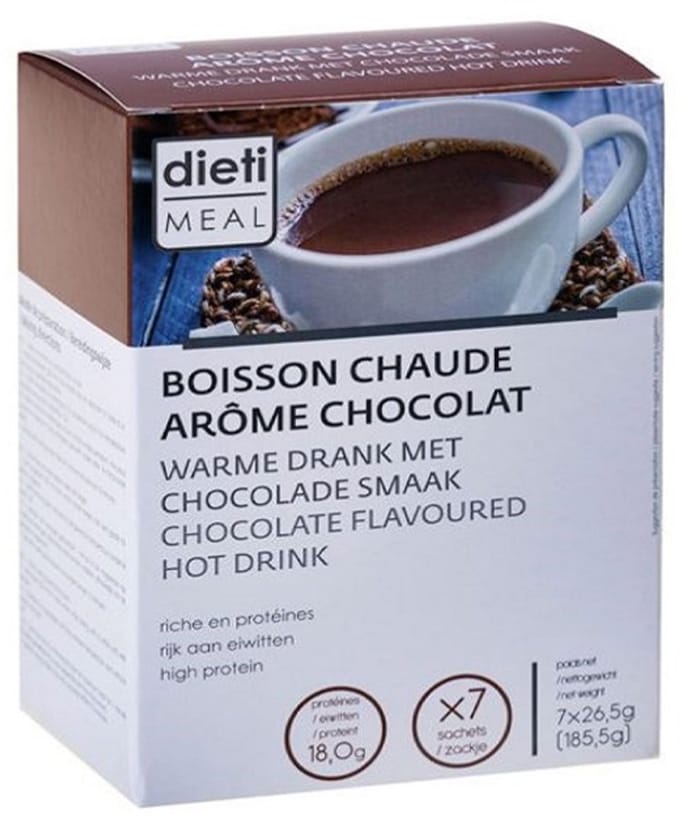 Dieti Warme Chocolade - 7 stuks - Drinkmaaltijd