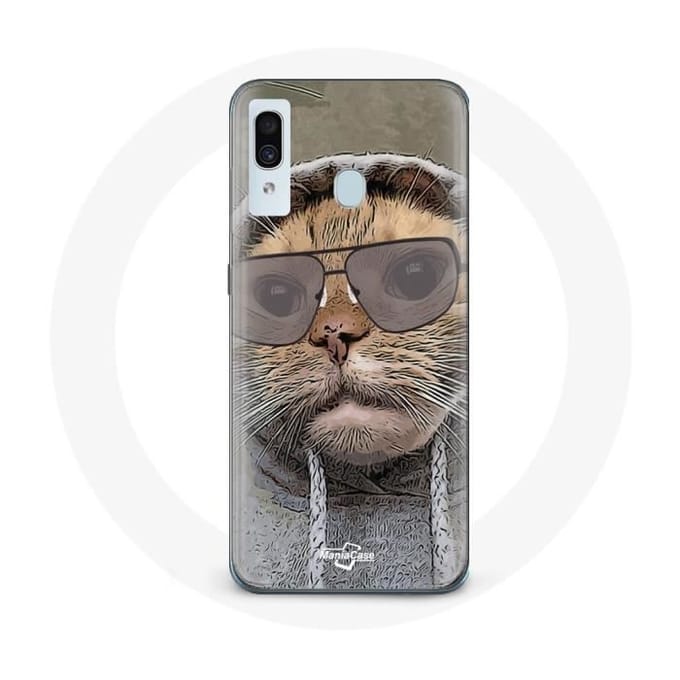 Coque pour samsung galaxy A40 Chat avec une capuche photo drole Animaux