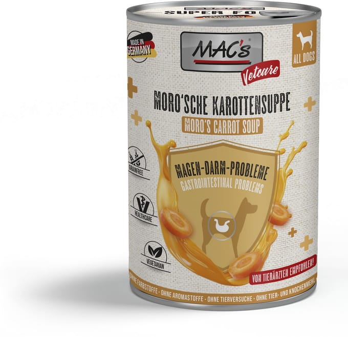 6x 375g MAC's Dog Vetcare Moro's Wortelsoep nat hondenvoer