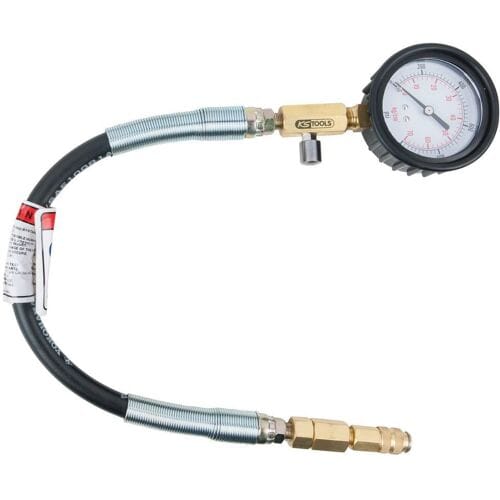 KS Tools 150.3661 Manometer met slang, 0-1000 psi, Ø 70 mm
