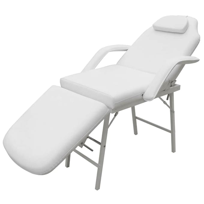 vidaXL - Behandelingsstoel - voor - gezicht - 185x78x76 - cm - kunstleer - wit