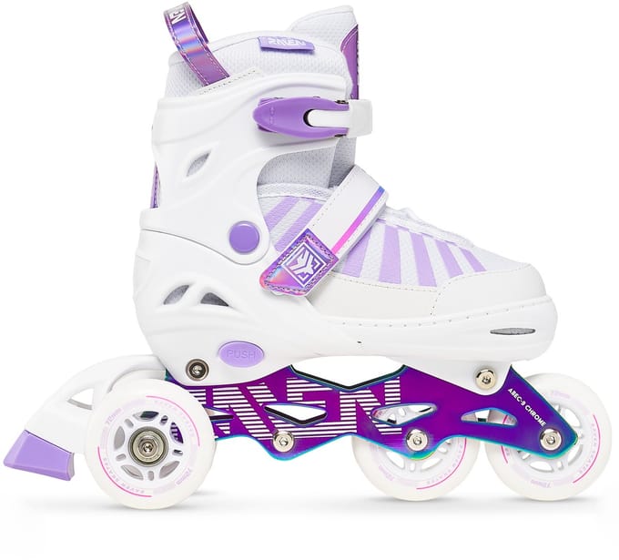 RAVEN Oxen 3-in-1 Verstelbare Skeelers 34-37 Wit/Neo Chrome