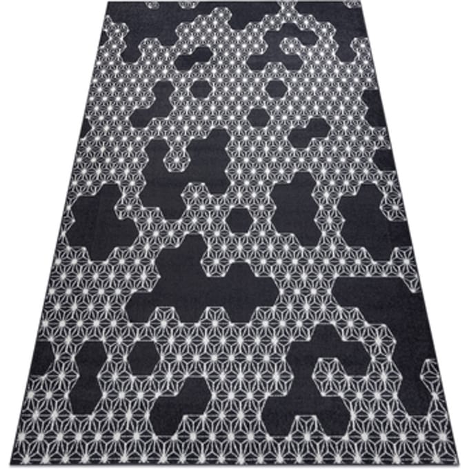 Kleden Rugsx Tapijt HEOS 78547 anthracytkleuring / crème HEKSA 160x220 cm