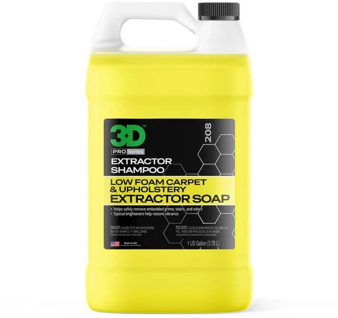 3D Extractor Shampoo - Upholstery & Carpet Cleaner - 3780ml