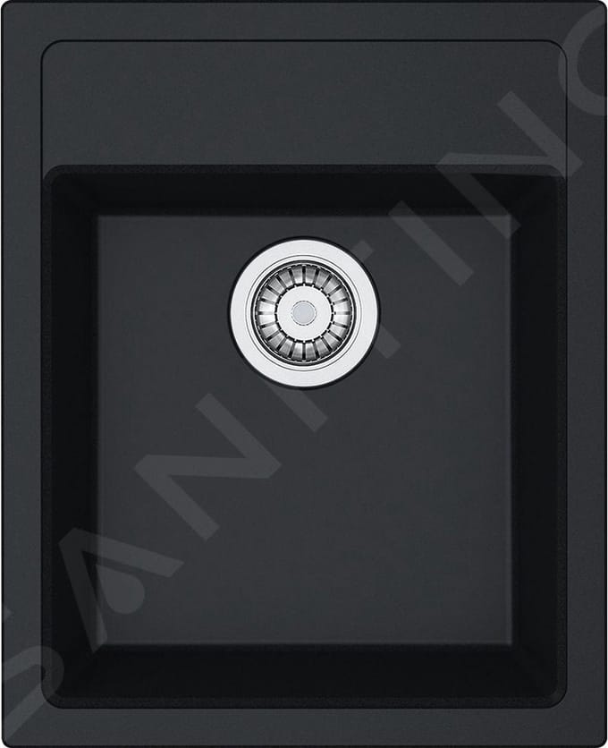 Franke Sirius - SID 610-40 tectonite spoelbak, 43x53 cm, zwart 114.0503.041