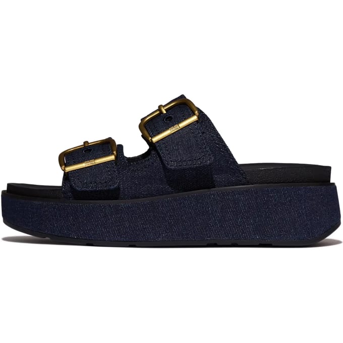FitFlop Gen-ff max buckle two-bar denim slides
