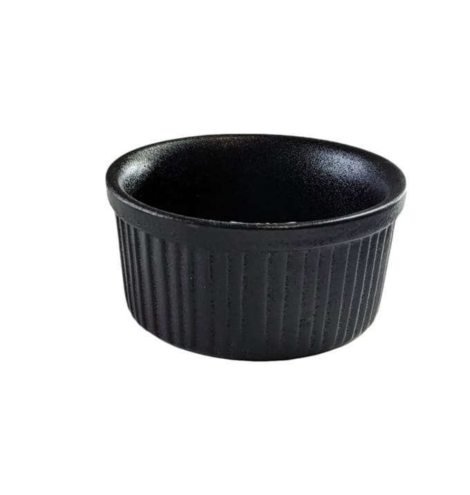 MPLCo Keramiek Muffin en Creme Brûlée vorm, 10 cm, Zwart