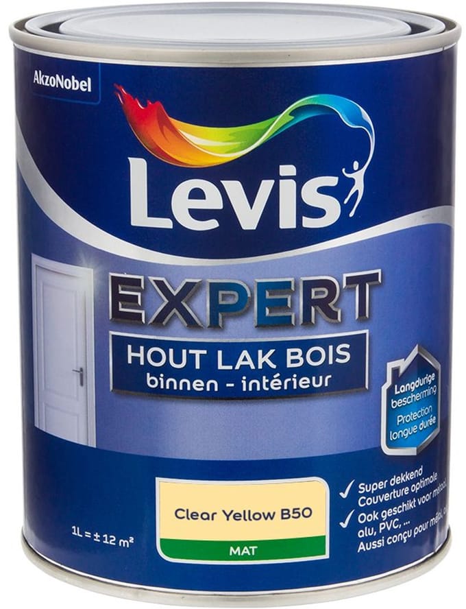 Levis - Expert Hout Lak Binnen Mat Mix - Clear Yellow B50 - Mengverf - 1 L