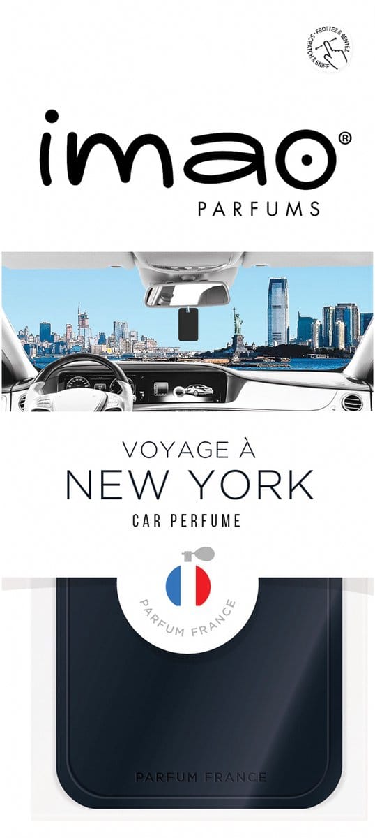 Imao New York - Luchtverfrisser - Voor in de auto - Zwart - 1 stuk