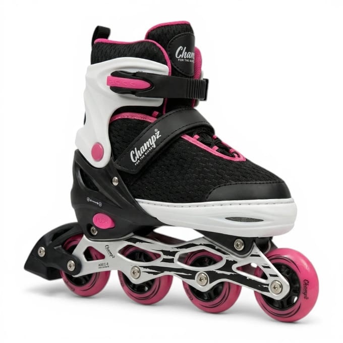 Verstelbare Skeelers 33-37 EU – Pro – Roze – ABEC 9 – Champz