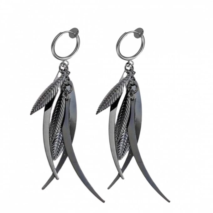 Klem oorbellen- zwart -Chiara-Charme Bijoux