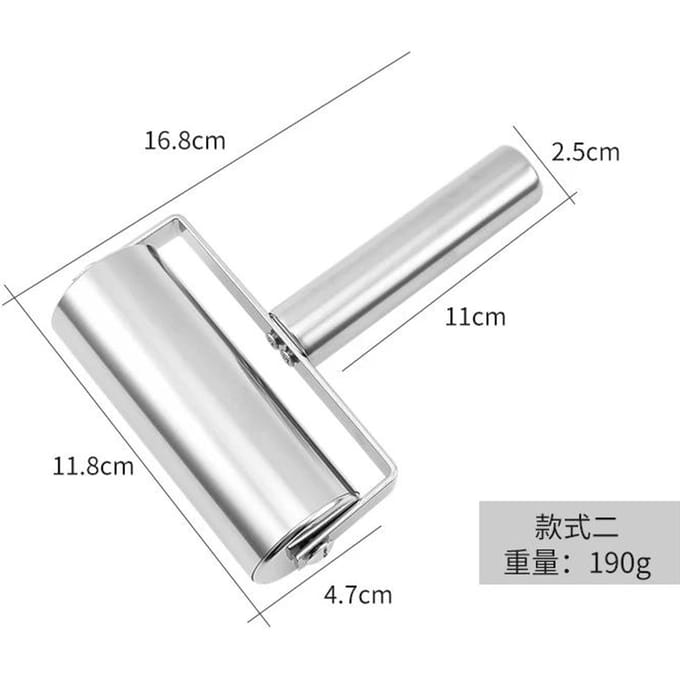 Rvs Dubbele Hoofd Deegroller Non-stick Deeg Gebak Roller Keuken Dumplings Machine Noedels Pizza Taarten Bakken Tools white