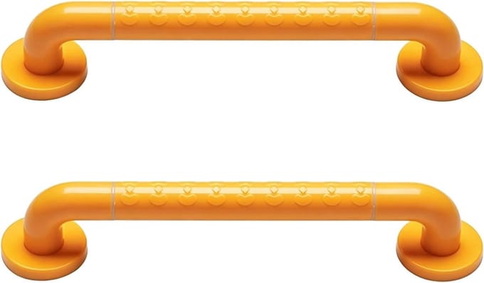 Set Handgrepen - Steunbeugels Veiligheid - Veilig Douchen - Geribbeld Antislip Oppervlak - 40 Cm - Wit