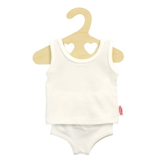 Heless poppenondergoed wit 20-25 cm - babypop kleding set.
