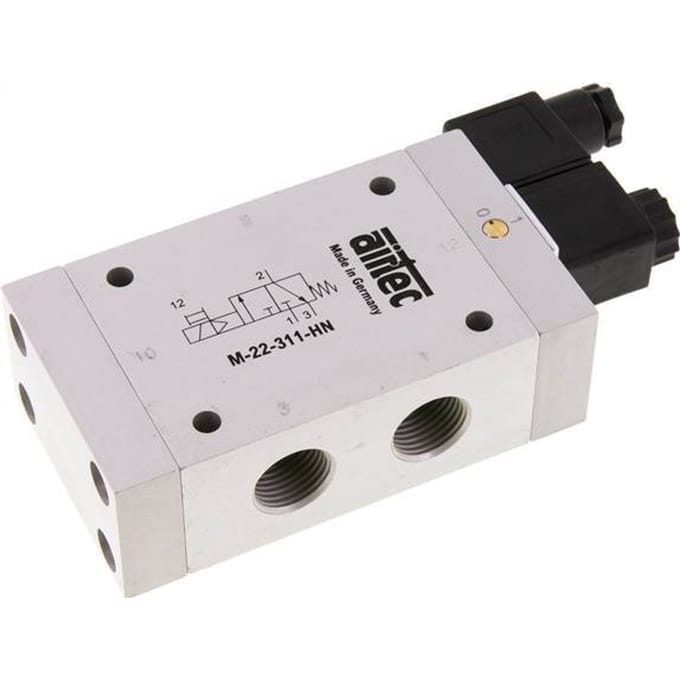 3/2 G1/2'' NO Magneetventiel 230V AC 2-10bar/28-140psi Airtec
