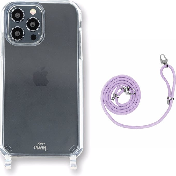 Wildhearts Transparante case + paarse koord - iPhone XS Max