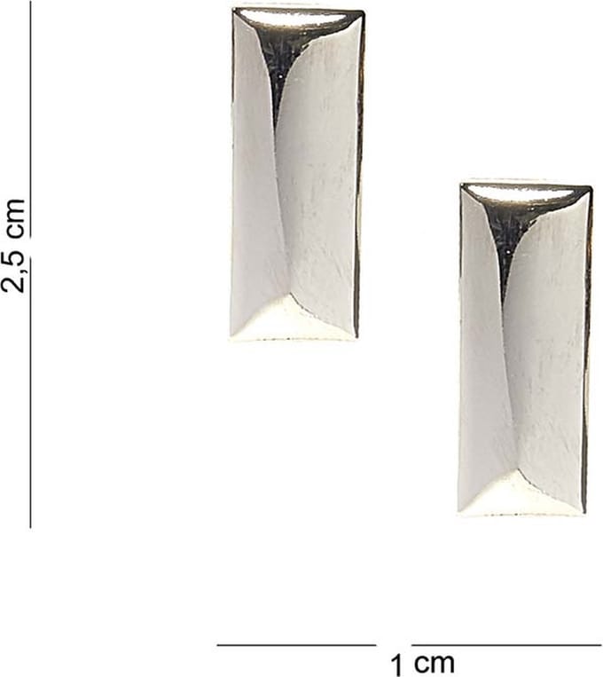 Embleem metaal 1e Luitenant Zilver/Chrome pin