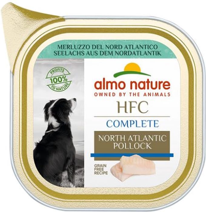10x Almo Nature HFC Complete koolvis natvoer hond 85g
