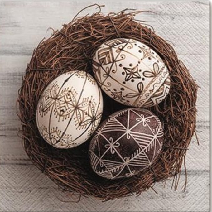 Dekoratief | Pakje 20 servetten 'Traditional Easter' 33x33cm | A701395