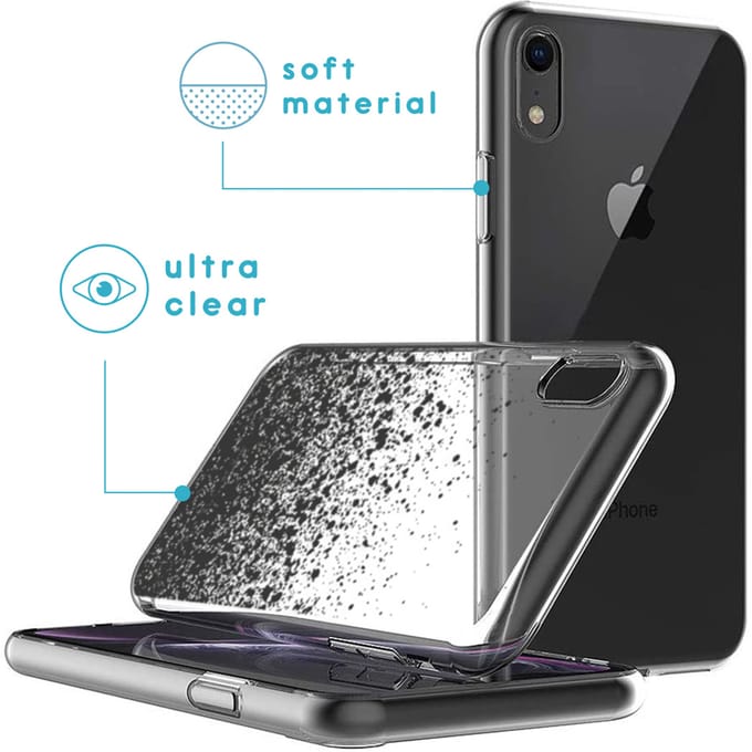 imoshion Hoesje - Geschikt voor Apple iPhone XR - Design hoesje - Splatter Black