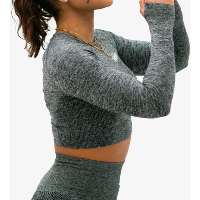 FORZA NAADLOZE CROP TOP - SHADOW GREY