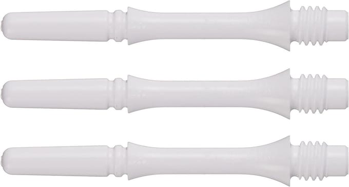 Dart Shafts - Reserve Onderdelen - Darts Spelen - Draaiend Design - Slim Model - Transparant Wit