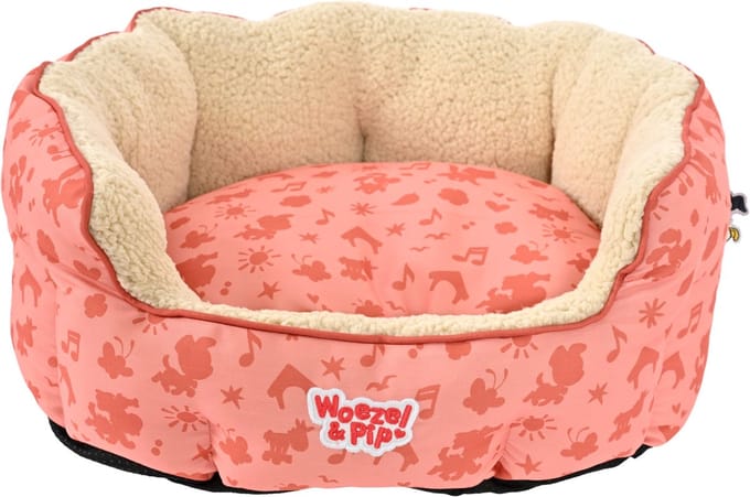 Woezel & Pip slaapmand rond roze 60cm