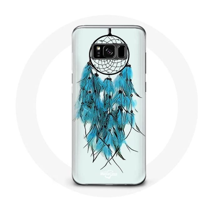 Case voor Samsung Galaxy S8 Dream Catcher Blauw Witte Achtergrond wit
