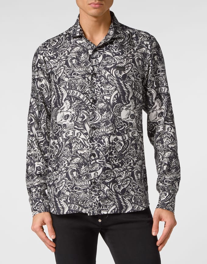 Overhemd Slim Fit Tattoo