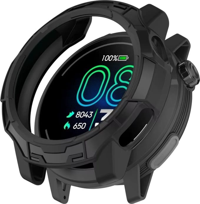 Strap-it Schokabsorberende Rugged TPU case - geschikt voor de Coros Pace Pro (zwart)