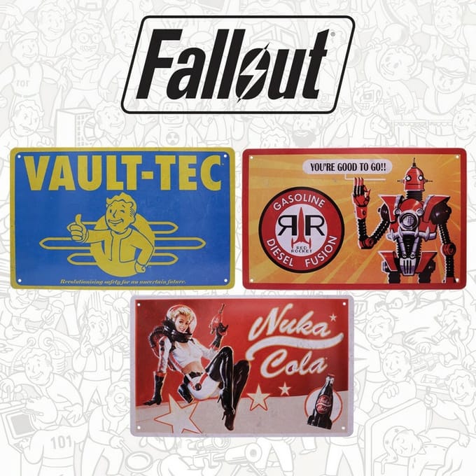 FaNaTtik Fallout Tin Signs 3 Pack Brands Tin signs