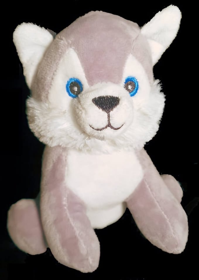 Pluche knuffel Husky Baby Big Eyes 15cm