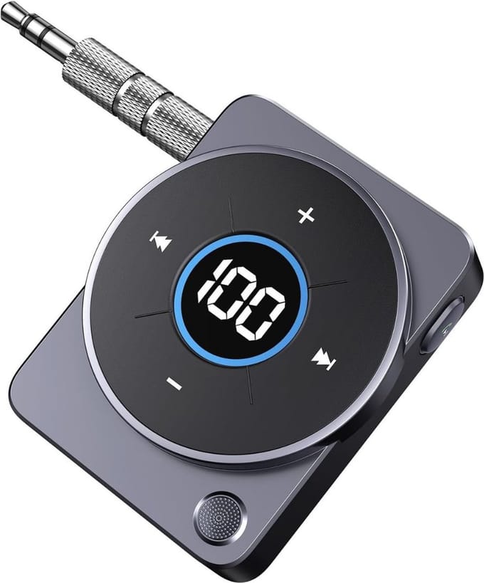ApexArte® Bluetooth Receiver Aux - Ontvanger - Carkit - Zwart