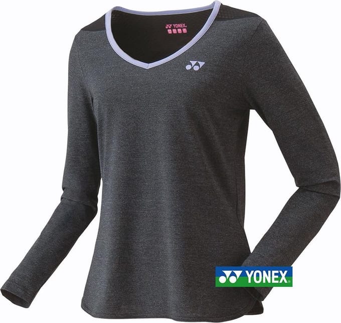 Yonex long sleeve t-shirt | zwart / paars | maat L