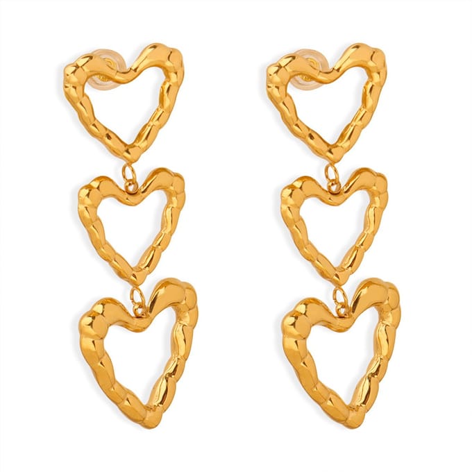 Statement Oorhangers met Open Hartjes