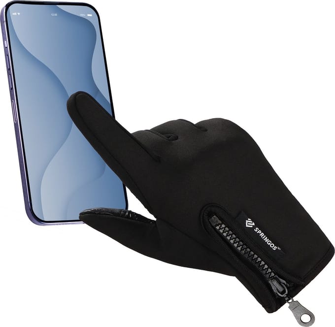 Springos Handschoenen - Touch - Zwart - Nylon - Unisex - Maat XL